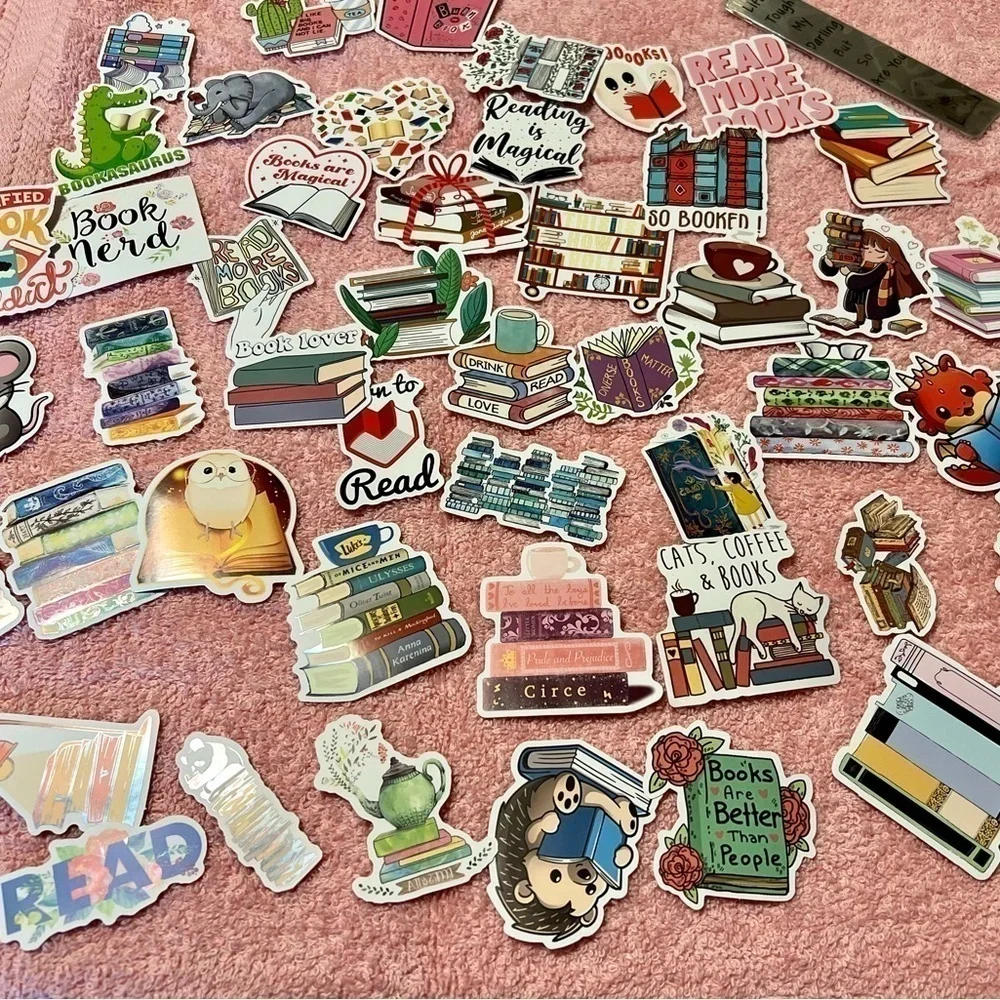 Great gift set!  Journal, Metal Bookmark and Cute Sticker lot for journal!